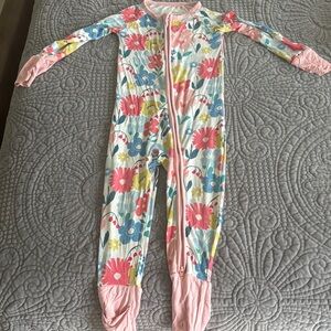 Little Sleepies “Midsummer Meadow” Floral Footie 18-24m